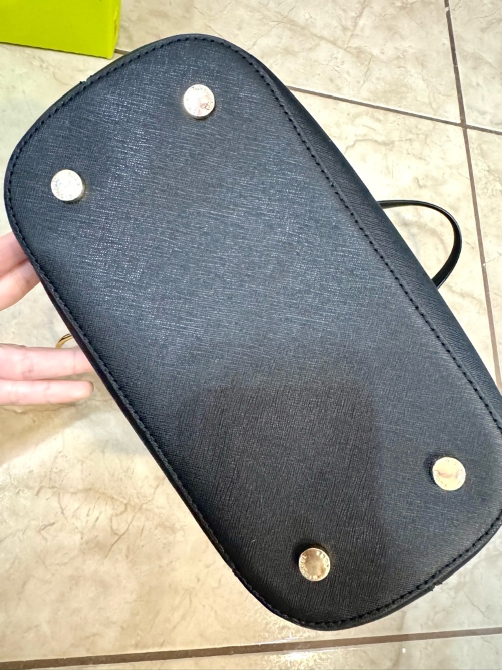 Michael Kors Black Structured Shoulder Tote with Front Pocket - Picture 5 of 7